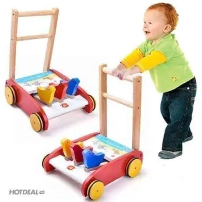 XE GÀ TẬP ĐI - XE TẬP ĐI GỖ HÌNH CON GÀ CHO BÉ- XE ĐẨY THÔNG MINH GIÁ RẺ