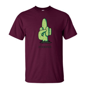 [Local Stock] HBESTY  Fucktus Cactus Middle Finger Graphic T Shirt Men Tee Edgy Botanical Pun Print Top Summer Cheeky Humor Casual Shirt