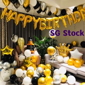 🇸🇬🔥SG STOCK🔥 110pcs Happy Birthday Party Decoration Birthday Deco Decor Balloons Set for Adults Girls Boys Woman Man