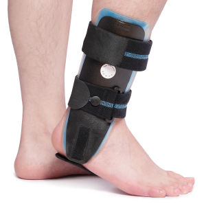 VELPEAU Ankle Guard With Gel Pads Ankle Support Adjustable Ankle Brace Stirrup Ankle Splint Rigid Stabilizer for Sprains Tendonitis Post-Op Cast Support and Injury Protection for Women and Men