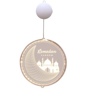 2026 NEW Star Moon Lamp Eid Ramadan Lights Moon Star Castle Islam Eid Mubarak Ramadan Decorations Islam Window LED Light