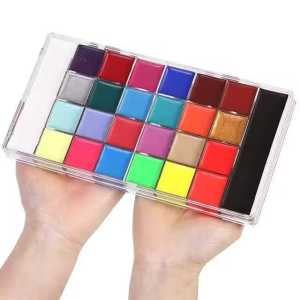 26 Colors Oil Face Painting Palette Cat Wajah Dan Tubuh Paint Halloween Face Painting For Kids Paint