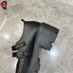 katerina fashion Korean Black Shoes Heeled For Women Adjustment Strap #9801