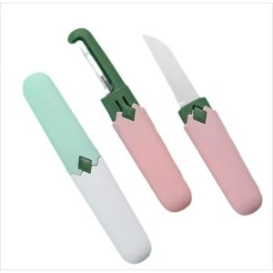 Pisau Peeler Pengupas buah 2 in 1 Pisau Travelling