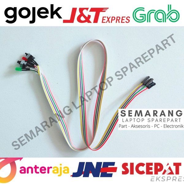 KABEL POWER RESET LED Pc Switch Button Tombol Front Panel