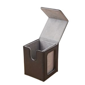 LITUILI PU Window Collection Box ic Closure Moisture-proof Trading Card Storage Box Durable Stain-resistant Card Stacking Storage Box Board Games