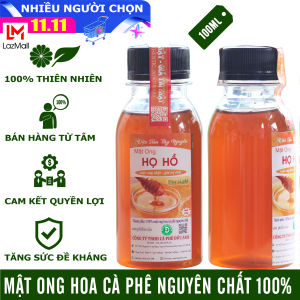 [giá dùng thử - ko lợi nhuận] mật ong hoa cà phê nguyên chất - chai 100ml  tiện dụng tăng sức đề kháng - mật ong Họ Hồ - mật thật giá trị thật - laza mall