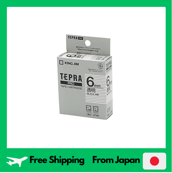 King Jim Tape cartridge TEPLA PRO 6mm ST6K transparent black letter Lazada