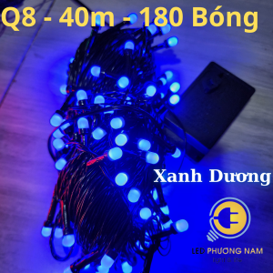 Bộ Đèn Nháy Chớp [40 mét - 180 bóng] Trang Trí Ngoài Trời Q8 Lục Giác