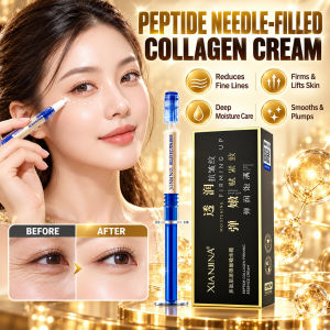 Peptide Collagen Needle Tube Filling Cream Elastic Essence Facial Cream Protein Firming Hydrating Skincare for Soft Smooth Supple Looking Skin Daily Care
