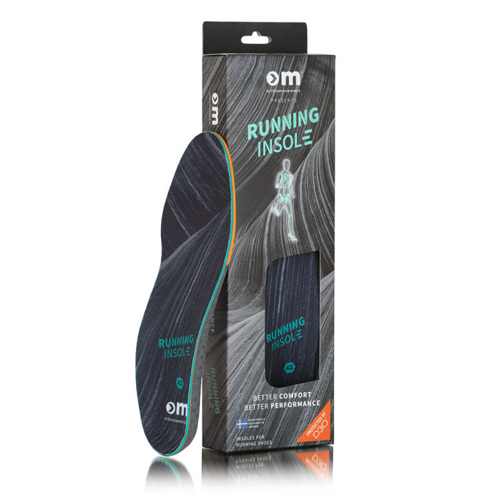 แผ่นรองพื้นรองเท้าวิ่ง สำหรับผู้ชาย Ortho Movement Running Insole