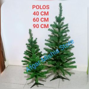 60 CM 40 CM POHON NATAL + AKSESORIS BUNGA / CHRISTMAS TREE WITH ACCESSORIES