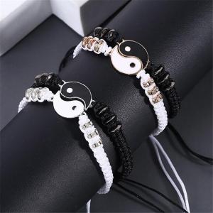 2 PCS Tai Chi Couple Rope Bracelet Valentine Gift for Lover Girlfriends Women Men