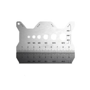 High Accuracy Stainless Steel Thread Pitches Gauge Ruler Double Side Engraved Scale For Precise Industrial Measurement