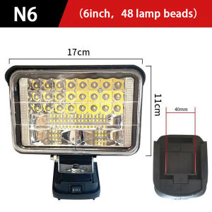 Đèn Cầm Tay LED 11800 Lumens Mạnh Sáng Chiếu Xa Tương Thích Pin Makita Sạc Nhanh (Sản Phẩm Không Kèm Pin)