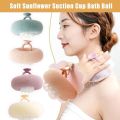 Super Soft Sunflower Suction Cup Bath Ball, 2-in-1 Sunflower Bath Ball, Exfoliating Bath Sponge Cleaning Brush with Suction Cup (A-Beige). 