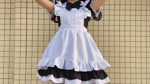 Alice in Wonderland Maid Costume cospaly Clothing lolita Short-sleeved soft and cute princess-style puffy dress