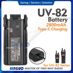 Baofeng Original UV-82 3800mAh Li-ion Extended Battery Type-C Charging Walkie Talkie Battery Two-Way Radio Enlarge Capacity