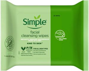 Simple Kind to Skin Cleansing Facial 25 Count (Pack of 6)
