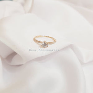 Deux - Cincin Wanita Premium Solitaire