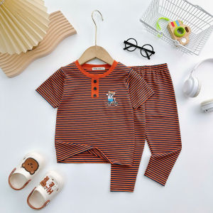 BỘ tay cộc quần dài vải(LND16) thun lạnh sọc ngang minky mon cho bé size 10-26kg