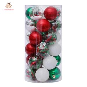 Welcomehome 30pcs 6cm Christmas Balls Shatterproof Christmas Tree Pendant Christmas Ball Ornaments Xmas Tree Decorations