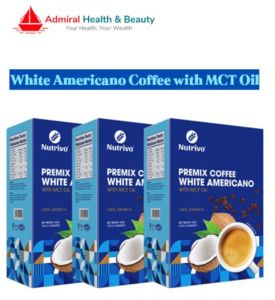 3-Pack Bundle Nutrivo Premix Coffee Arabica White Americano with MCT Oil (21g x 12 sachets)