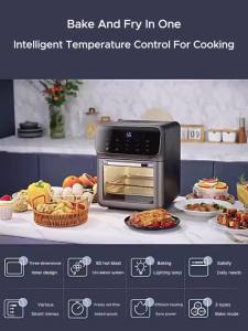 Smart Digital Touchscreen Air Fryer Oven Square Electric 10L Large Capacity Stainless Steel for Home US In-Stock 10L Large Capacity Stainless Steel for Home US In-Stock