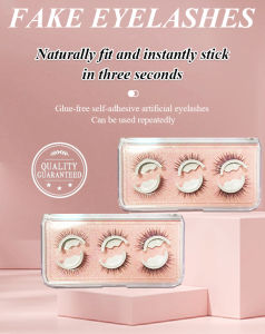 Reusable Self-Adhesive Eyelashes Natural Look Easy Application False Lashes