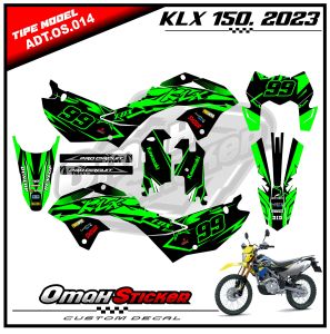 Stiker Decal KLX 150 SM Full Body Terbaru 2023 .Sticker Striping decal Super Glossy.ADT.014