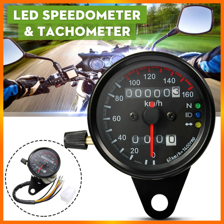 E&M LED Backlight Signal Motorcycle Odometer Speedometer Gauge