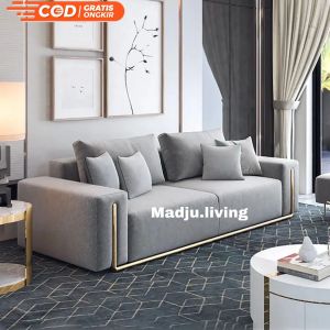 sofa 3 seater century / sofa list gold / sofa minimalis / sofa tamu