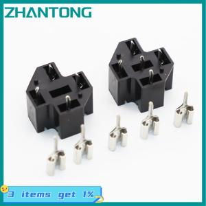 ZHANTONG Automotive Car Auto 40A 4 5 Pin SPDT Relay Socket Connector Adaptor PCB Board Mount Base Holder with 6.3mm Terminals