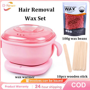 O-New Wax Heater Hair Removal Set – 400ML Wax Warmer 100g Hard Wax Beans 10pcs Wooden Stick