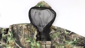 《1017》XueChur ชุดกันยุงสำหรับผู้ชายและผู้หญิง ฤดูใบไม้ผลิและฤดูใบไม้ร่วง ชุดพรางตัวไบโอนิค กันยุง ชุดตกปลา แจ็คเก็ตและกางเกงมีฮู้ดกันรอย