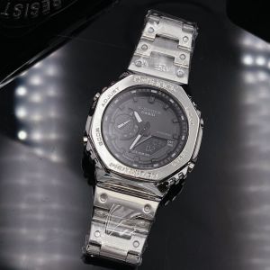 G นาฬิกาผู้ชาย 2 ระบบ ดิจิตอล และ อนาล็อค รุ่น GM-B2100D เหล็กทั้งเรือน เข็มมีพรายน้ำ ขนาด 42 มม ฟังชั่นครบ แถมกล่องคาสิโอฟรี