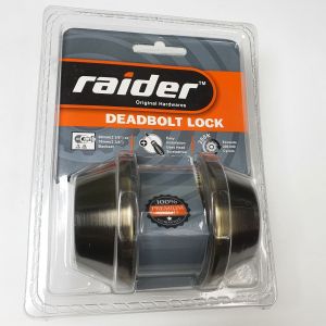RAIDER Deadbolt Stainelss Double Cylinder #D102 antique brass