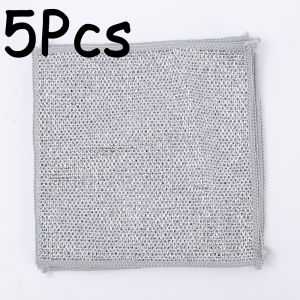 Multipurpose Wire Dishwashing Rags Rust Removal Cleaning Cloth Kitchen Magic Dishwashing Towel Metal Steel Wire Cleaning Rag Microwave Stove Clean Tools