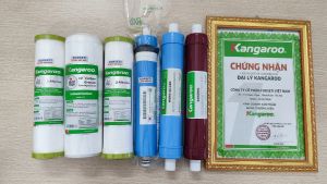 Combo 6 Lõi Lọc Nước 123 RO50GPD Nano Ceramic KANGARAOO Kèm Cút Cắm Nhanh (Combo cho KH đang dùng lõi chức năng vặn ren cũ)