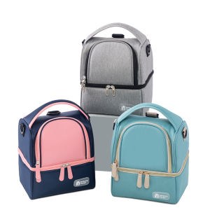 Beg Susu Baby Bag For Mom Travel 2 Layer Sling Breast milk Storage Cooler Bag Bottle Feeding Hot Cold Mummy Baby Fashion Bag