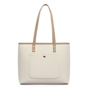 MINGKE Laptop Bag 13 14 15.6 inch Handbag for Women PU Leather Large Capacity Minimalist Waterproof Shockproof Business
