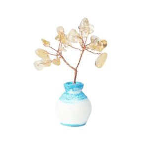 LUJIN หลากสี แจกันต้นไม้คริสตัล คริสตัลสีขาว โมเดลโมเดลจำลอง เครื่องประดับต้นไม้อวยพรคริสตัล อเนกประสงค์อเนกประสงค์ หัตถกรรมทำมือ เครื่องประดับต้นไม้ขนาดเล็ก ห้องในห้อง