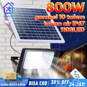 【Garansi 10 tahun】Lampu tenaga surya lampu solar cell lampu outdoor 800W 1103 LED Ready Stock solar light 0 Biaya listrik sepanjang tahun Kontrol Cahaya Cerdas Fungsi waktu Daya 24 jam terus menerus Gratis 5 m kabel listrik diperpanjang 9.9