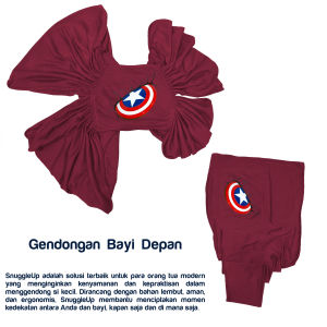 Kiddie..Haven Gendongan Praktis Bayi Depan M Shape Motif Logo Amric Gendongan Baby wrap 3in1 Geos