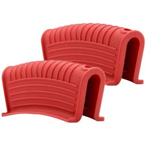ZYJC Non Stick Cookware Heat Resistant Silicone Pot Clips Pan Handle Cover Protective Cover Pot Handle Holder Kitchen Accessories
