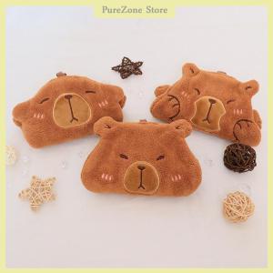 [PureZone] Cute Coral Velvet Capybara Hand Towel Cartoon Capybara Bathroom Kerchief Strong Water Absorption Wall-mounted Absorbent Towel