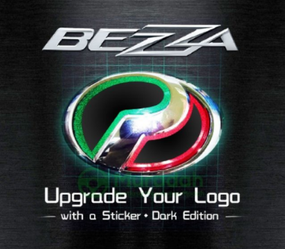 Perodua Bezza NEW 3M Reflective Logo Sticker High Grade Quality(1set 3pcs Front,Back,and Steering)