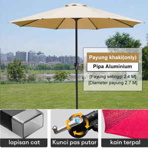 TopStyle 2.7M Payung Taman Payung Caffe  Payung Tenda  kain payung besar lipat murah payung Tahan air dan tahan UV