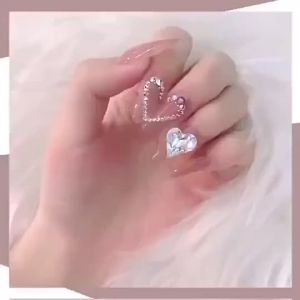 [XẢ HÀNG] Set 24 móng tay giả màu trắng ngắn vuông móng giả nail đẹp trẻ trung năng động cá tính có kèm keo