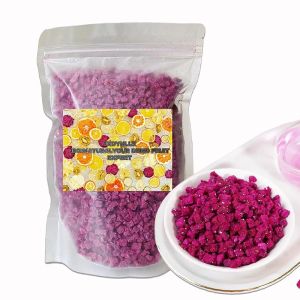 TXDYNLLK Freeze-Dried Diced Dragon Fruit 5.3oz(150g) Single Ingredient No Added Sugar Dragon Fruit Cubes for Drinks Dried Dragon Fruit Snack